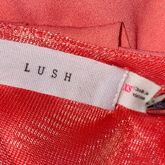 Lush Blouson Chiffon Skater Dress With Keyhole Closure XS - Picture 6 of 6